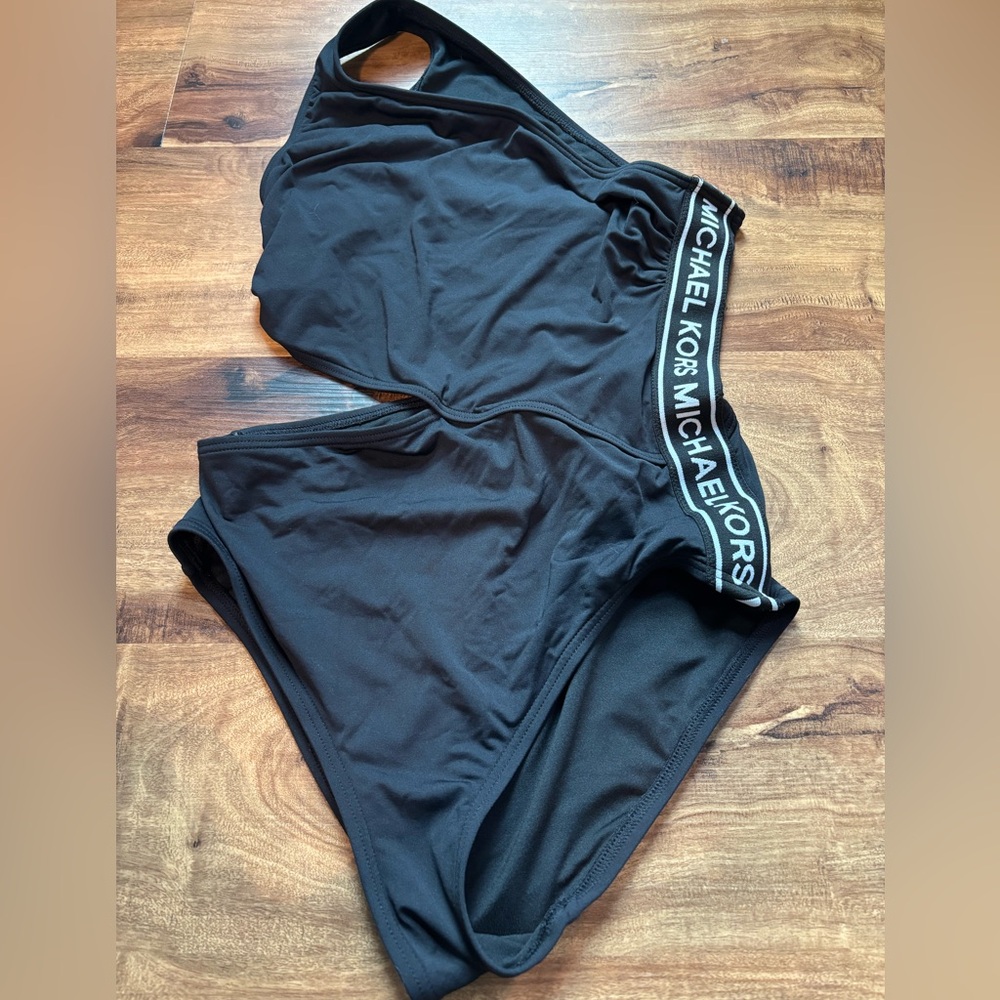 Michael Kors Black Logo One-Piece